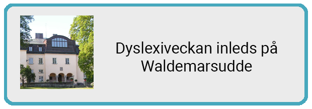 Dyslexiveckan inleds på Waldemarsudde