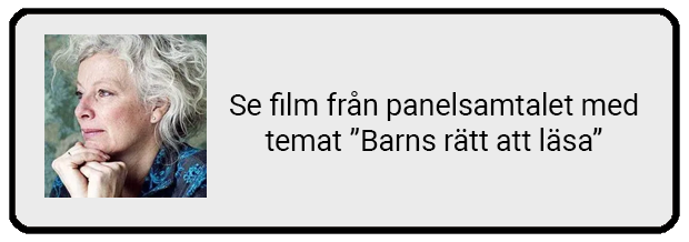 Se film från panelsamtalet med temat Barns rätt att läsa