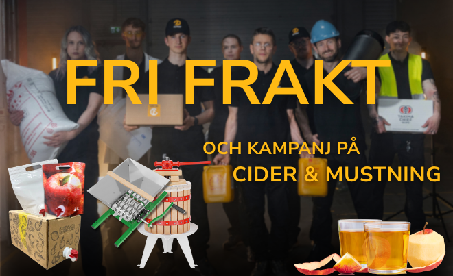 Fri frakt med PostNord paket oktober och kampanj på sortiment av mustning